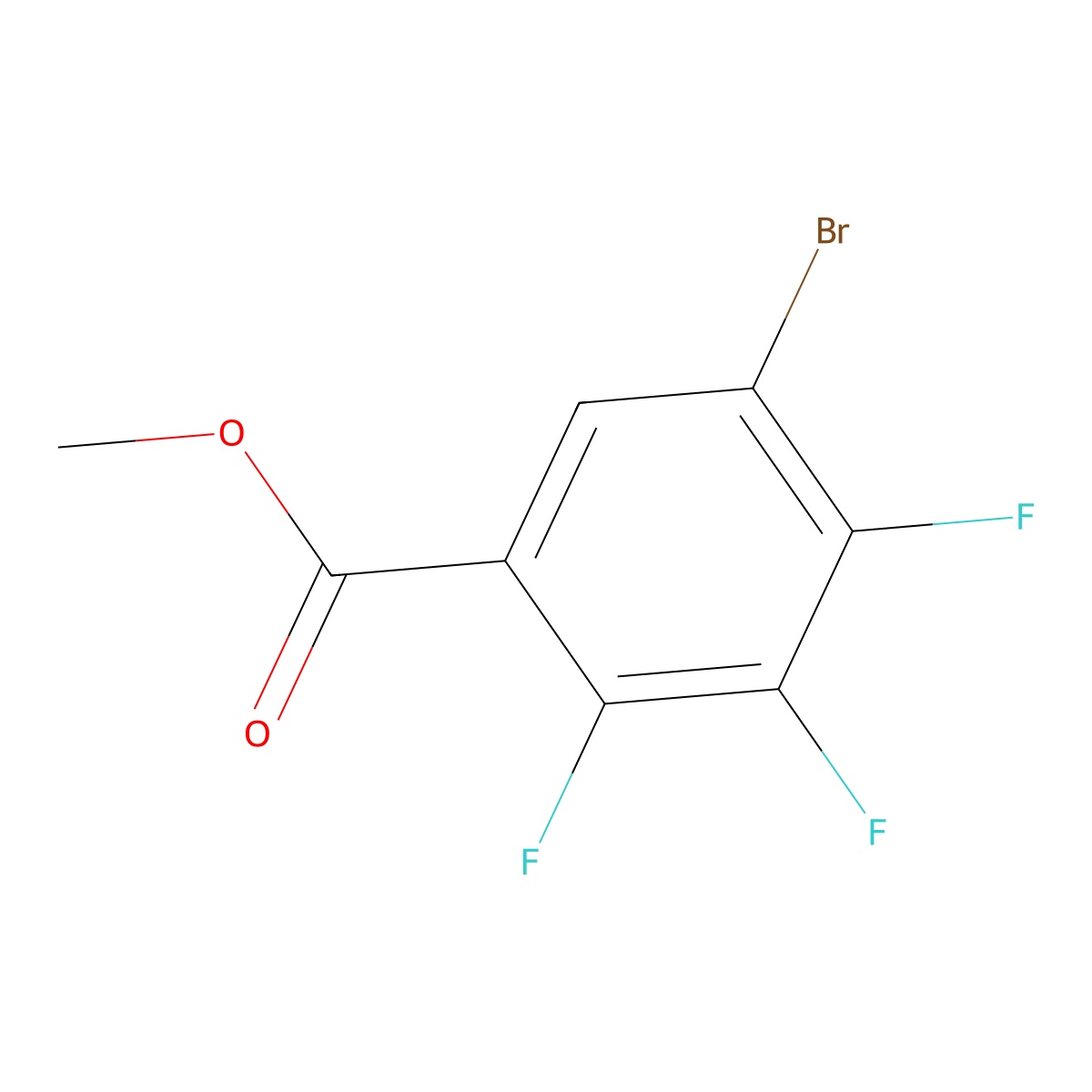 Methyl 5-bromo-2,3,4-trifluorobenzoate molecular structure, CAS 530145-59-6