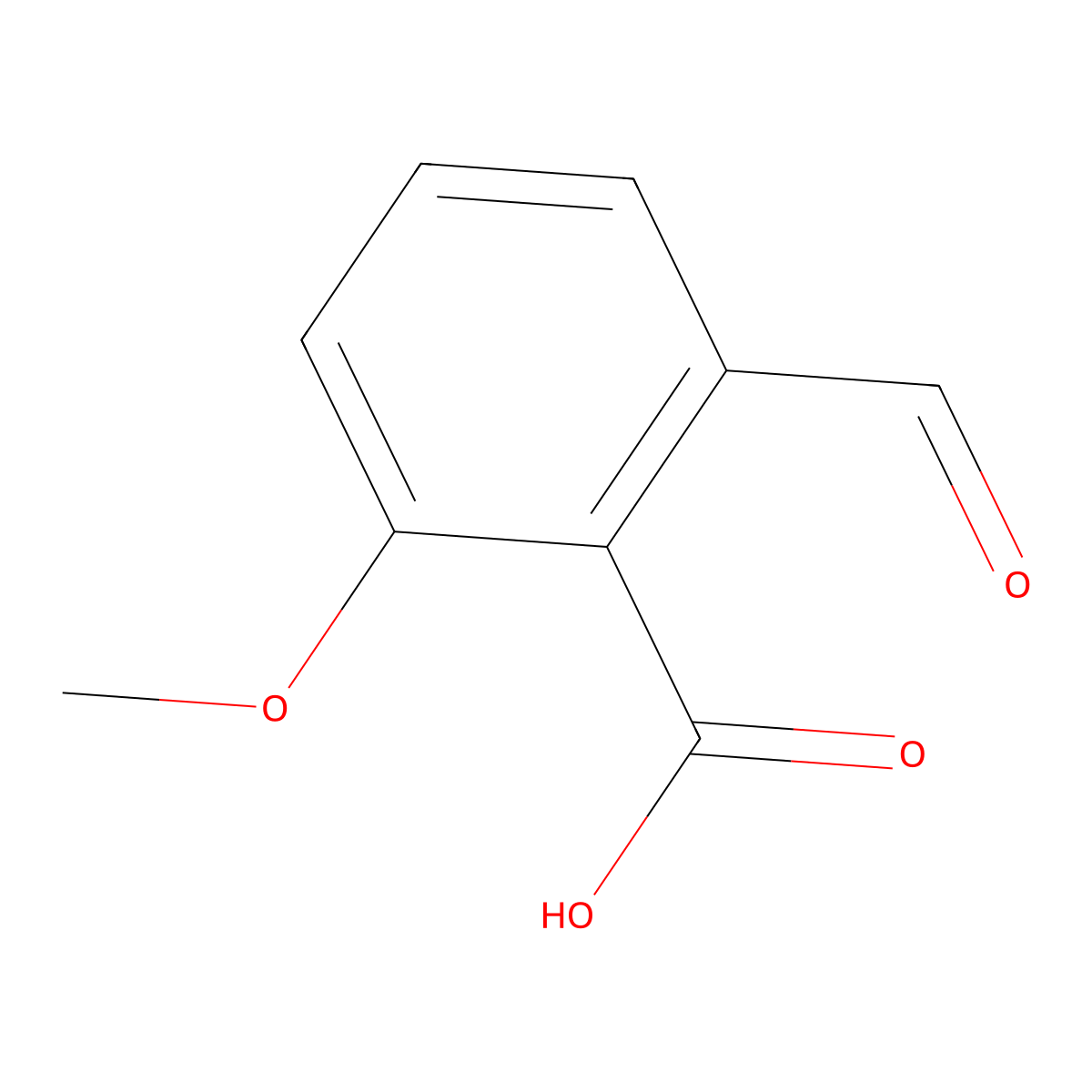 2-Formyl-6-methoxybenzoic acid molecular structure, CAS 53015-08-0