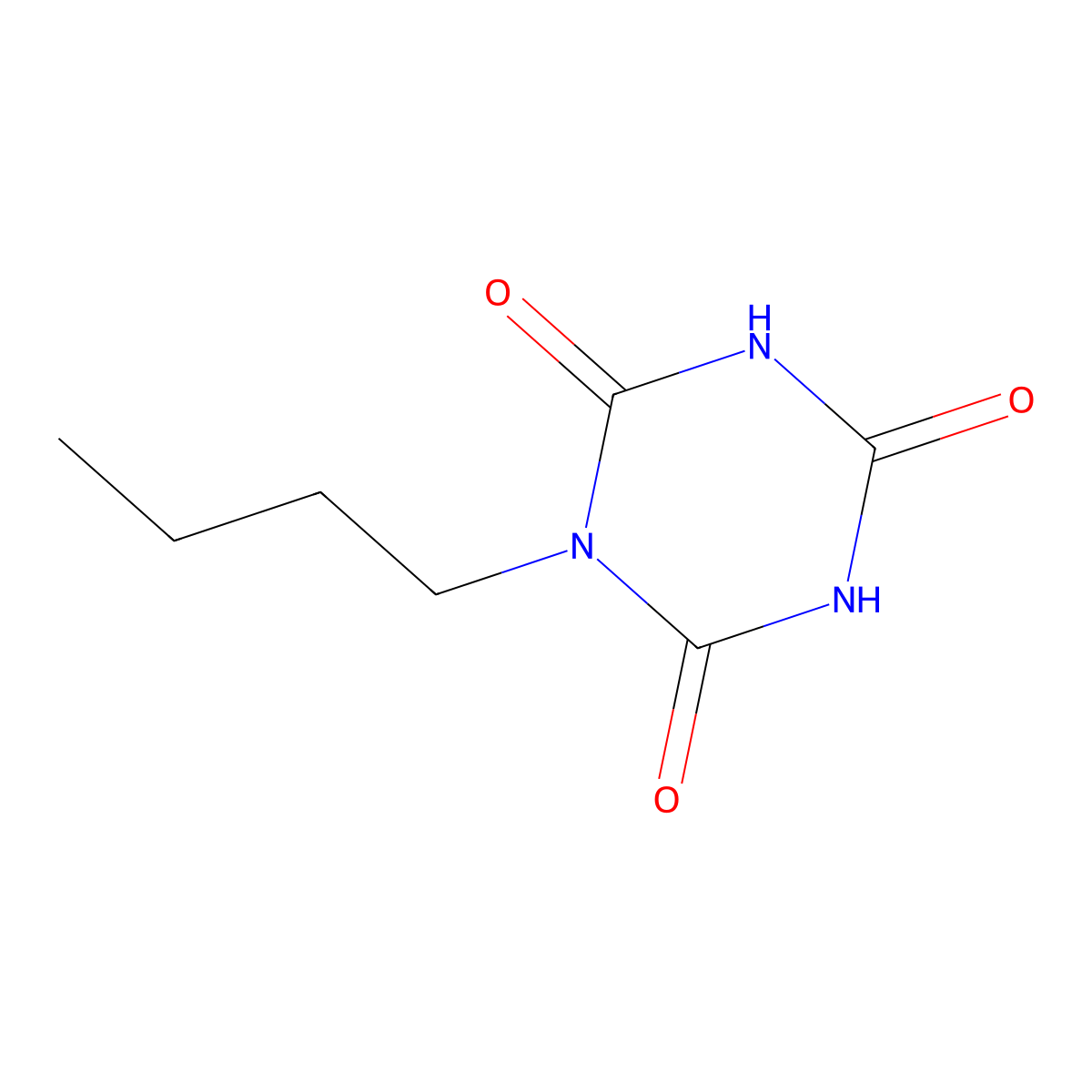 1-Butyl-1,3,5-triazinane-2,4,6-trione molecular structure, CAS 53015-84-2