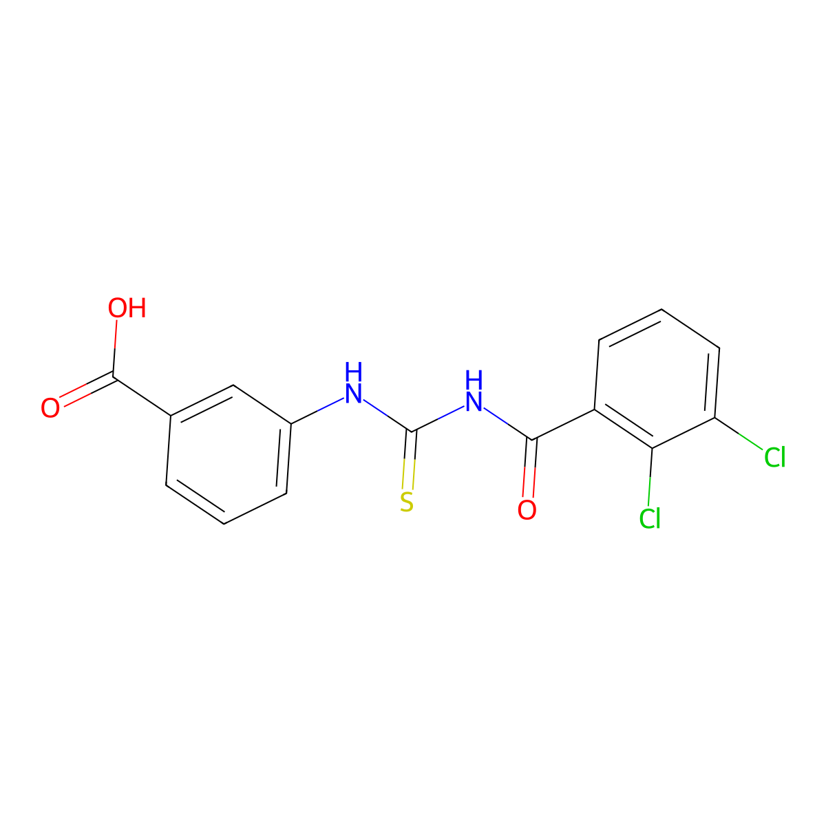 3-({[(2,3-Dichlorophenyl)carbonyl]carbamothioyl}amino)benzoic acid molecular structure, CAS 530150-10-8