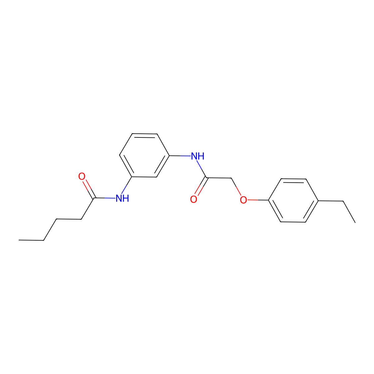 N-[3-[[2-(4-ethylphenoxy)acetyl]amino]phenyl]pentanamide molecular structure, CAS 530154-98-4
