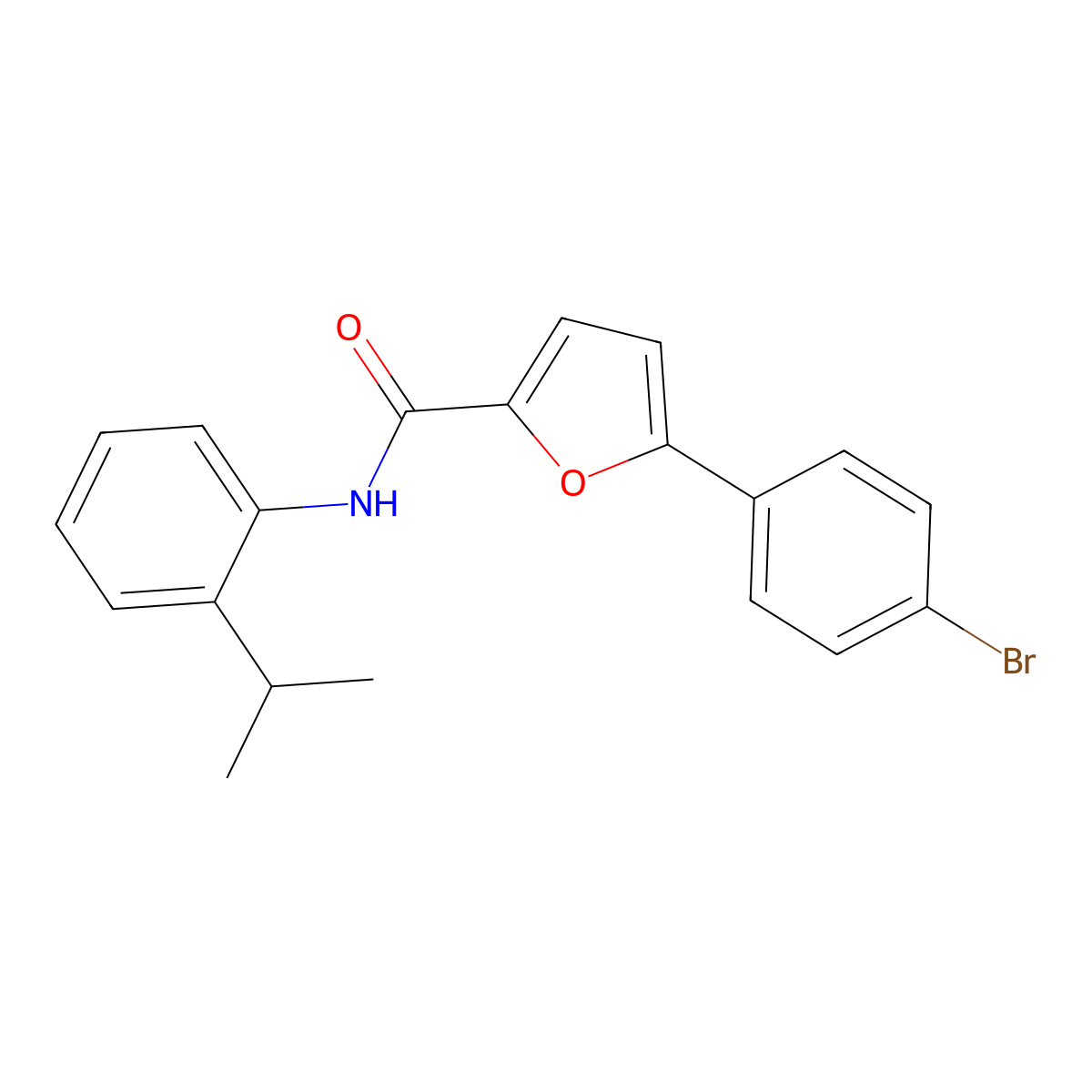 5-(4-bromophenyl)-N-(2-propan-2-ylphenyl)furan-2-carboxamide molecular structure, CAS 530155-66-9