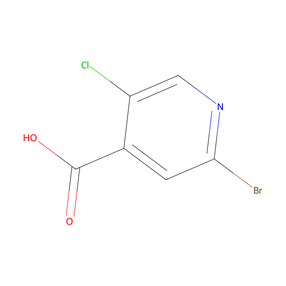2-Bromo-5-chloroisonicotinic acid molecular structure, CAS 530156-90-2
