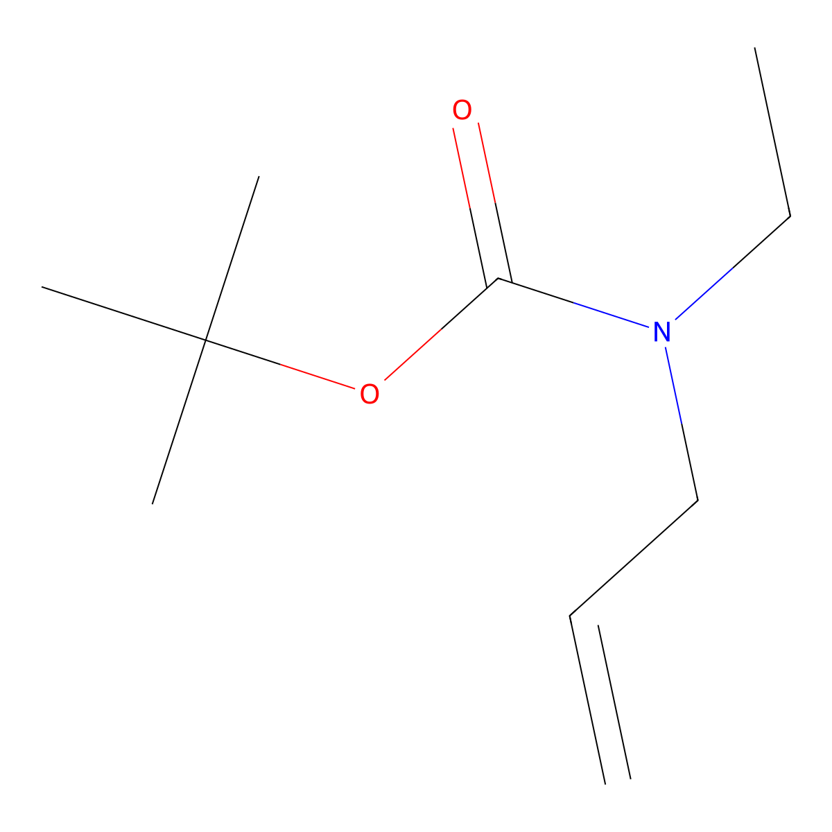 Tert-butyl allyl(ethyl)carbamate molecular structure, CAS 530157-09-6