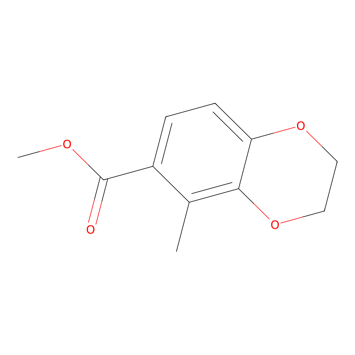 Methyl 5-methyl-2,3-dihydro-1,4-benzodioxine-6-carboxylate molecular structure, CAS 530157-80-3