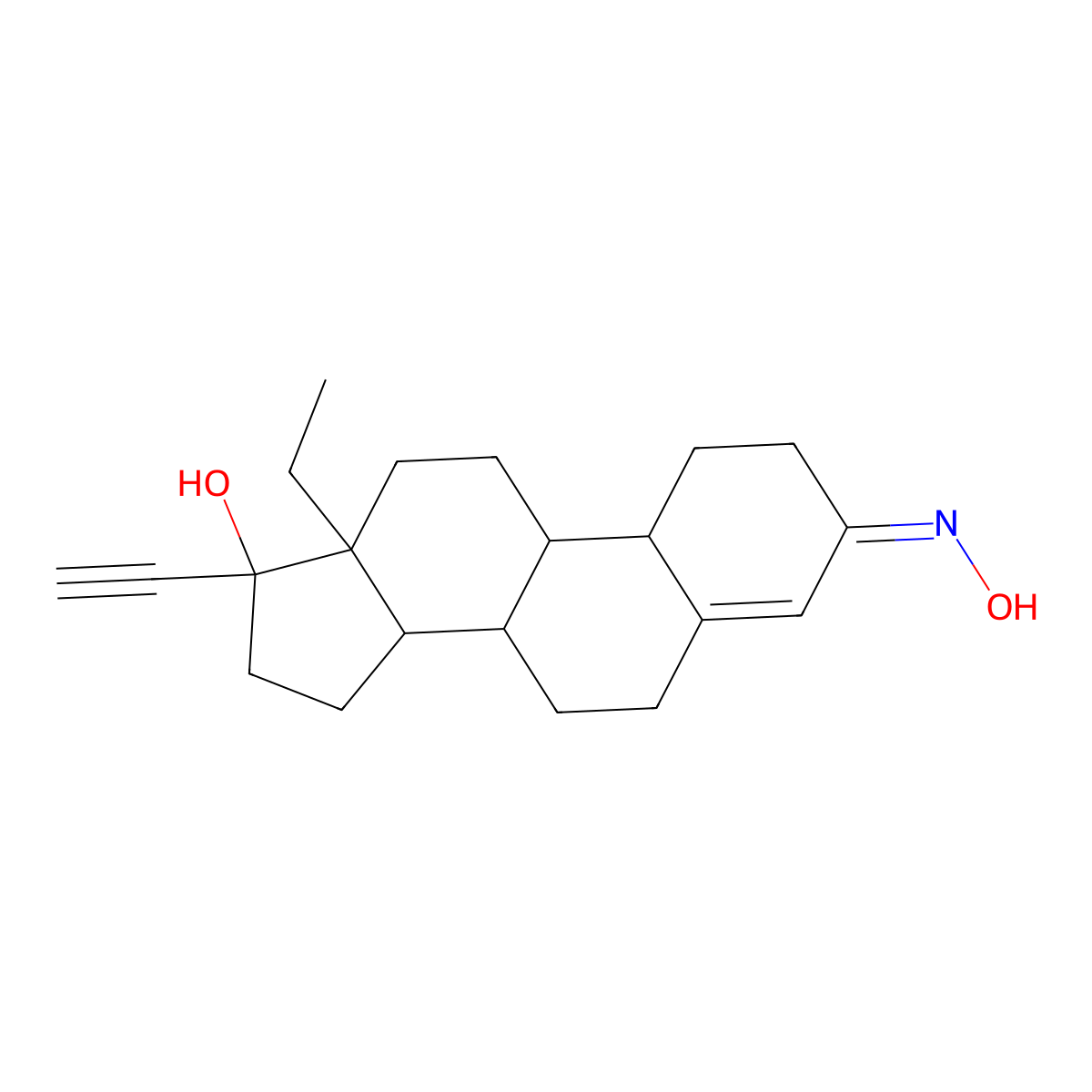 Norelgestromin molecular structure, CAS 53016-31-2