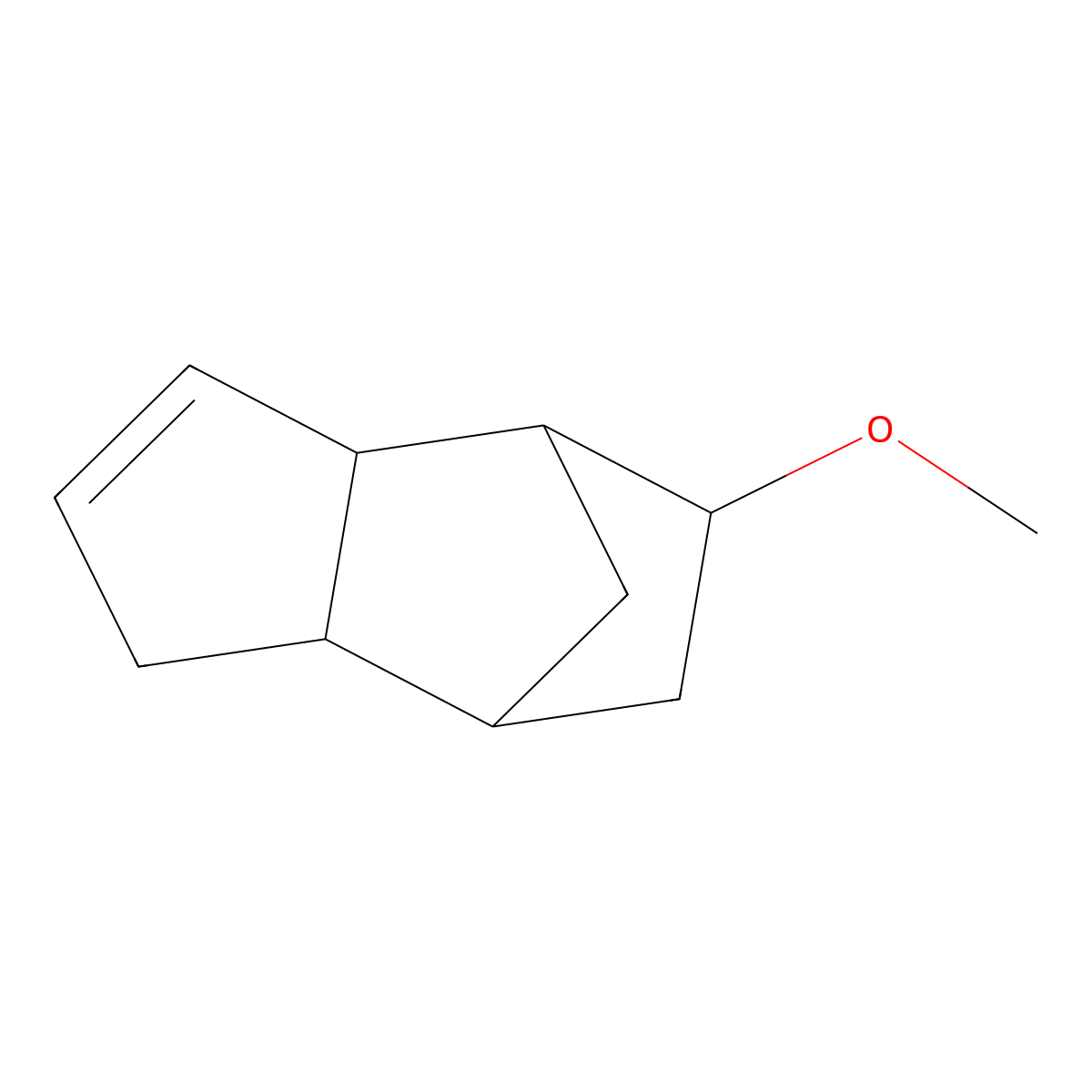 4,7-Methano-1H-indene, 3a,4,5,6,7,7a-hexahydro-5-methoxy- molecular structure, CAS 53018-24-9