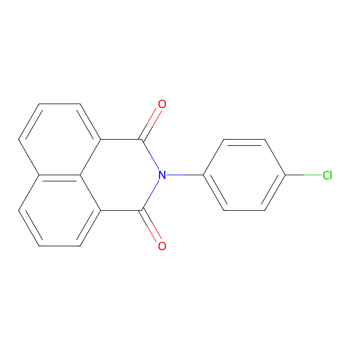2-(4-Chloro-phenyl)-benzo[de]isoquinoline-1,3-dione molecular structure, CAS 5302-19-2