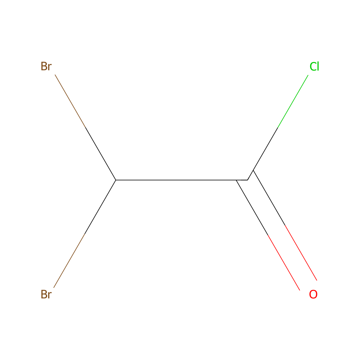 Dibromoacetyl chloride molecular structure, CAS 5302-76-1