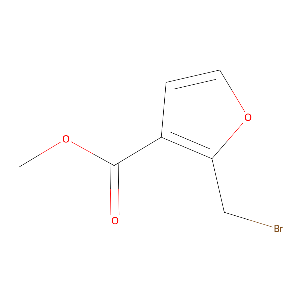 Methyl 2-(Bromomethyl)-3-Furoate molecular structure, CAS 53020-08-9