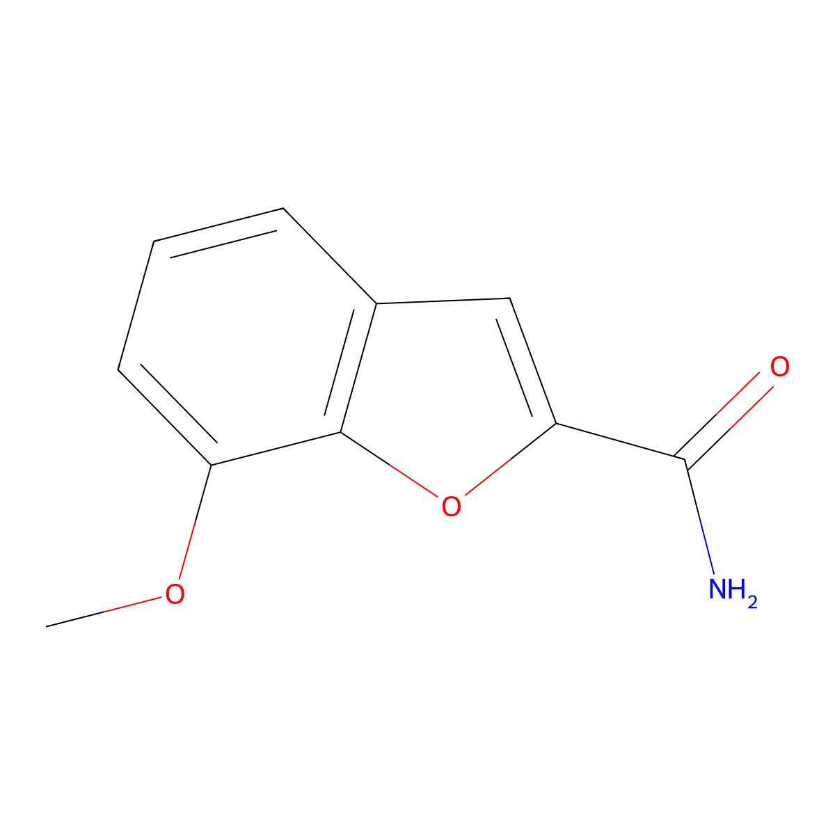 7-Methoxy-1-benzofuran-2-carboxamide molecular structure, CAS 53020-46-5
