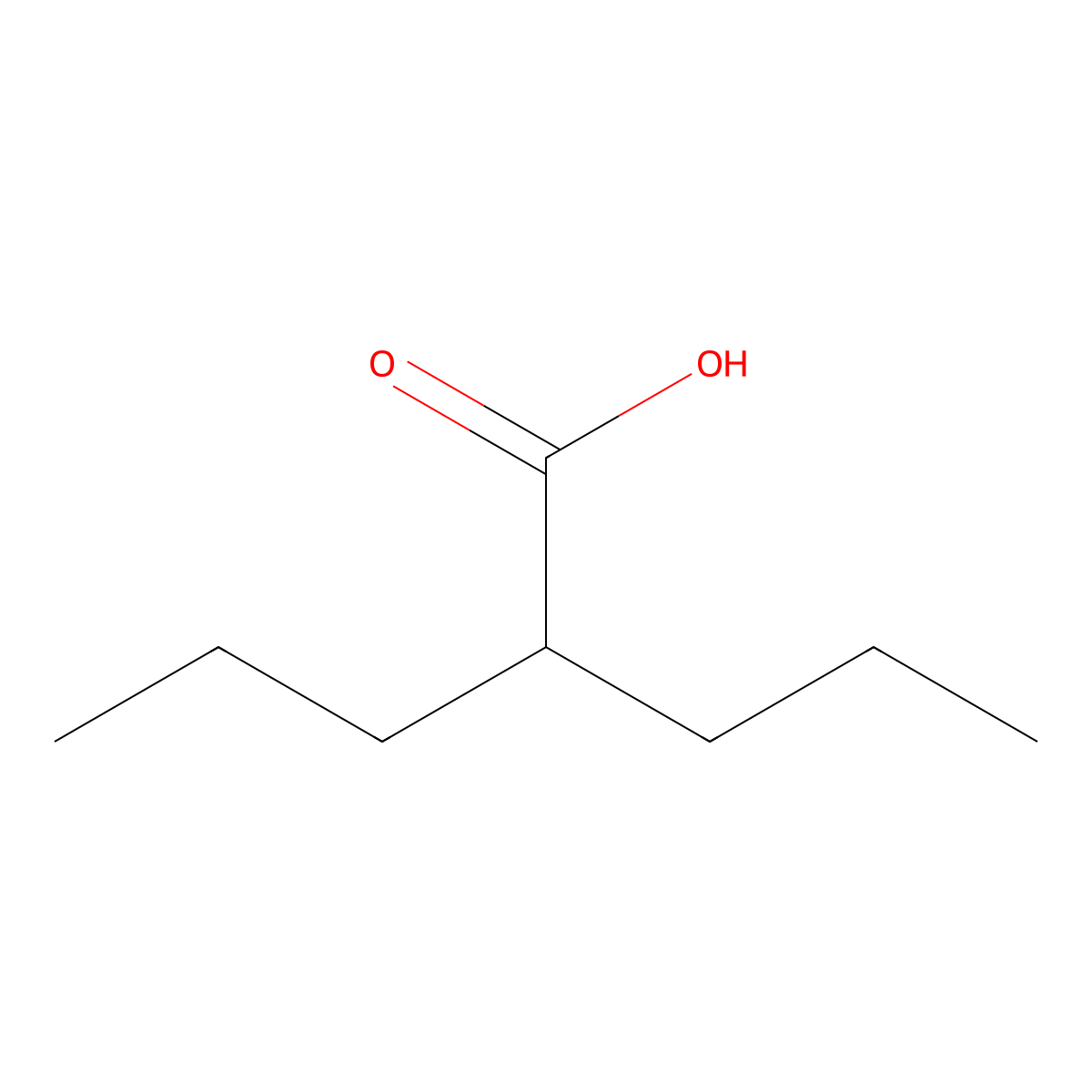 Valproic Acid molecular structure, CAS 53026-91-8