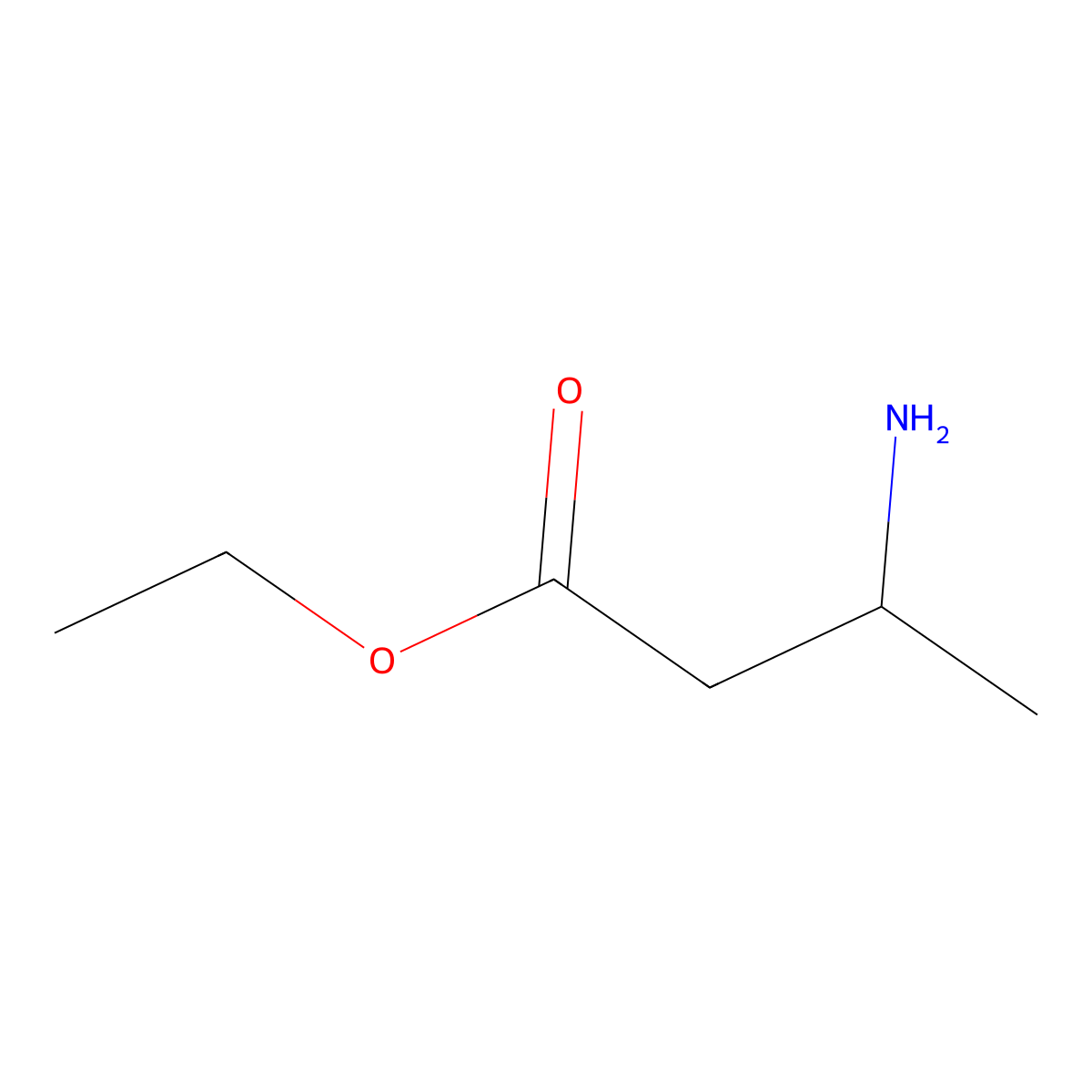 Ethyl 3-aminobutyrate molecular structure, CAS 5303-65-1