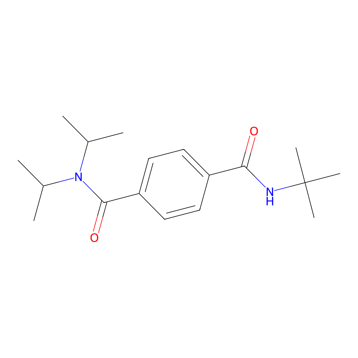 1-N-tert-butyl-4-N,4-N-di(propan-2-yl)benzene-1,4-dicarboxamide molecular structure, CAS 5303-81-1