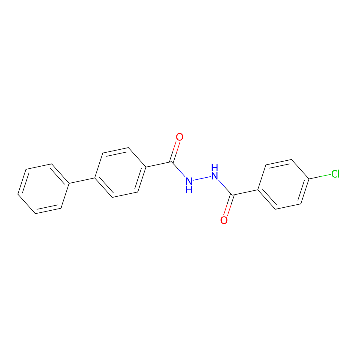 N'-(4-chlorobenzoyl)-4-biphenylcarbohydrazide molecular structure, CAS 5303-83-3