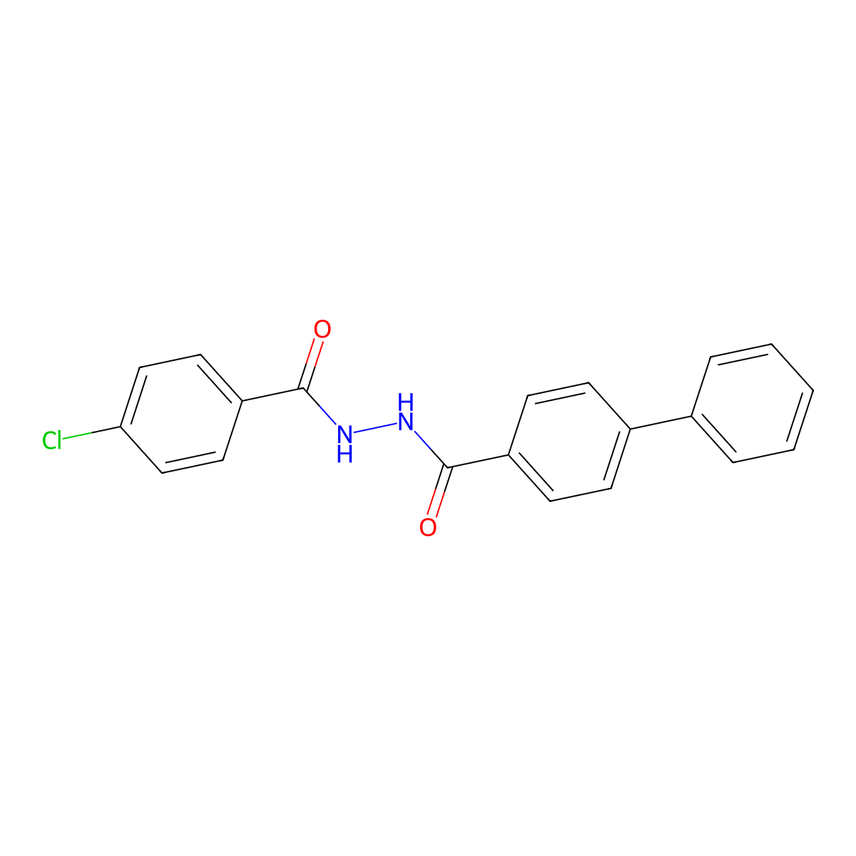 N'-(4-chlorobenzoyl)-4-biphenylcarbohydrazide molecular structure, CAS 5303-83-3