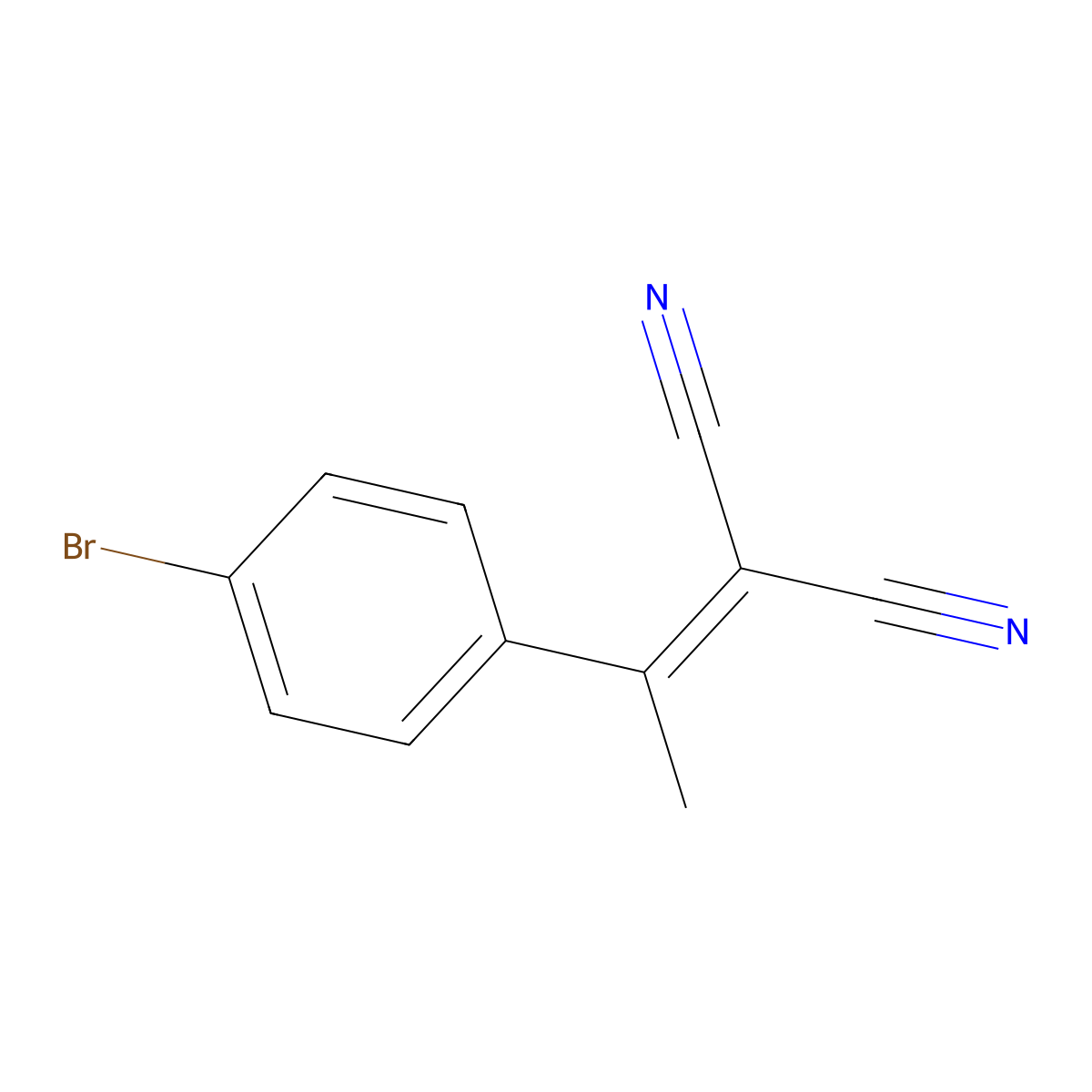 [1-(4-Bromophenyl)ethylidene]propanedinitrile molecular structure, CAS 5303-97-9