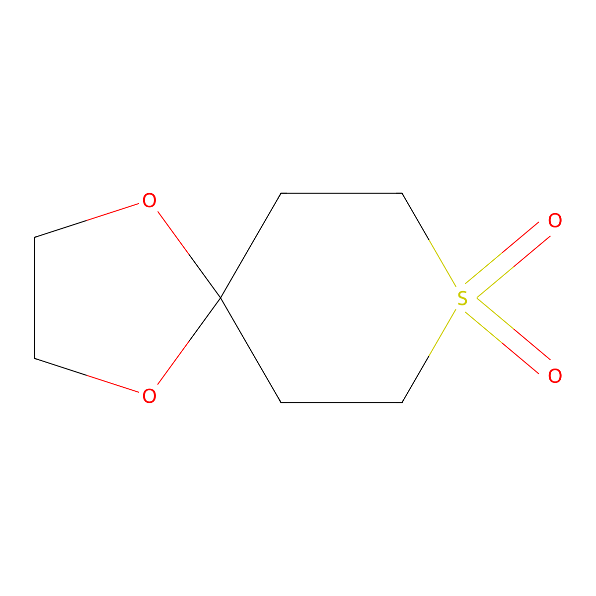 1,4-Dioxa-8-thiaspiro[4.5]decane 8,8-dioxide molecular structure, CAS 53032-00-1