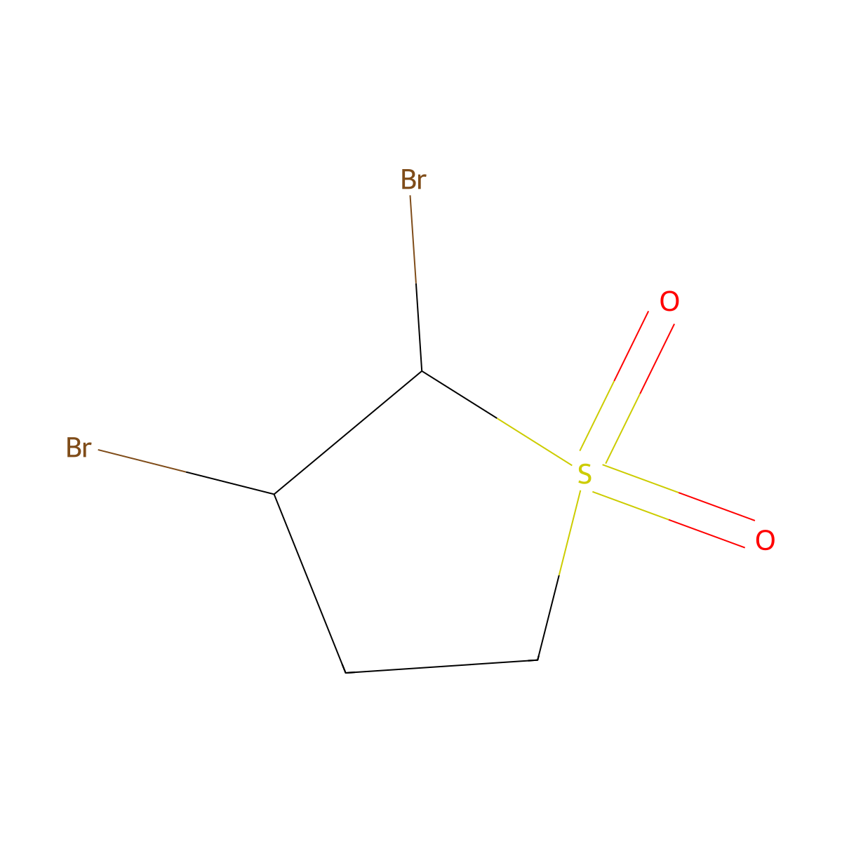 2,3-Dibromosulfolane molecular structure, CAS 53032-08-9