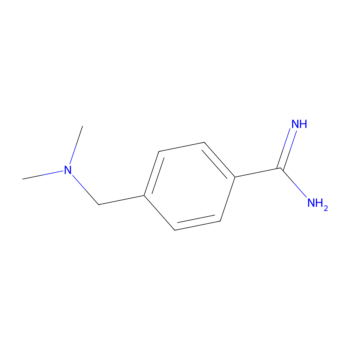 4-[(Dimethylamino)methyl]benzene-1-carboximidamide molecular structure, CAS 53032-93-2