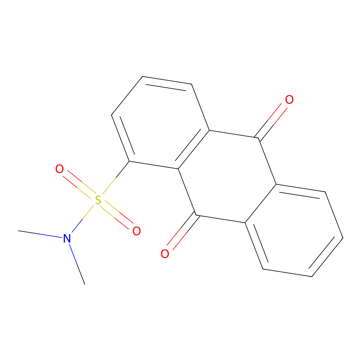 N,N-dimethyl-9,10-dioxoanthracene-1-sulfonamide molecular structure, CAS 53033-63-9
