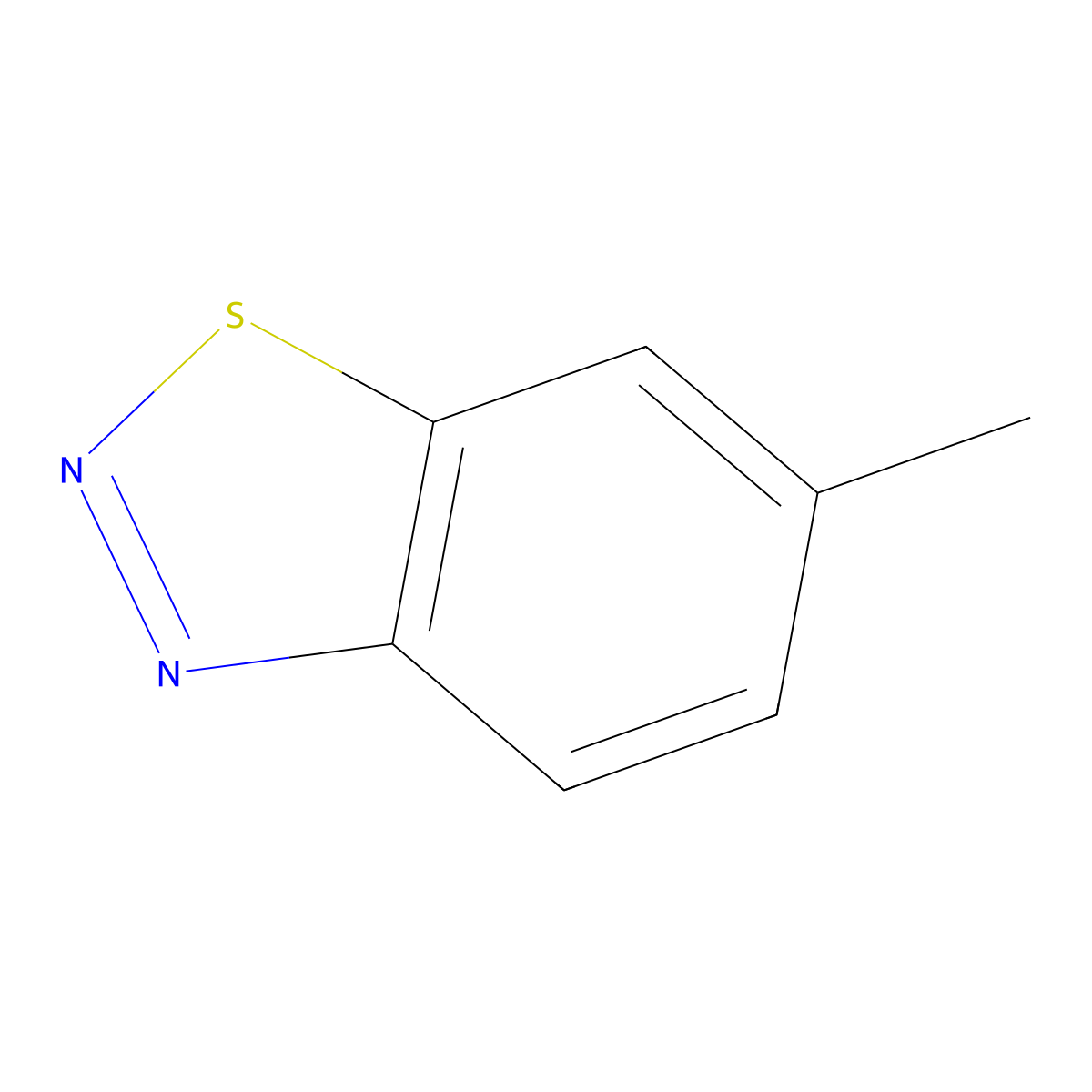 1,2,3-Benzothiadiazole, 6-methyl- molecular structure, CAS 53034-68-7