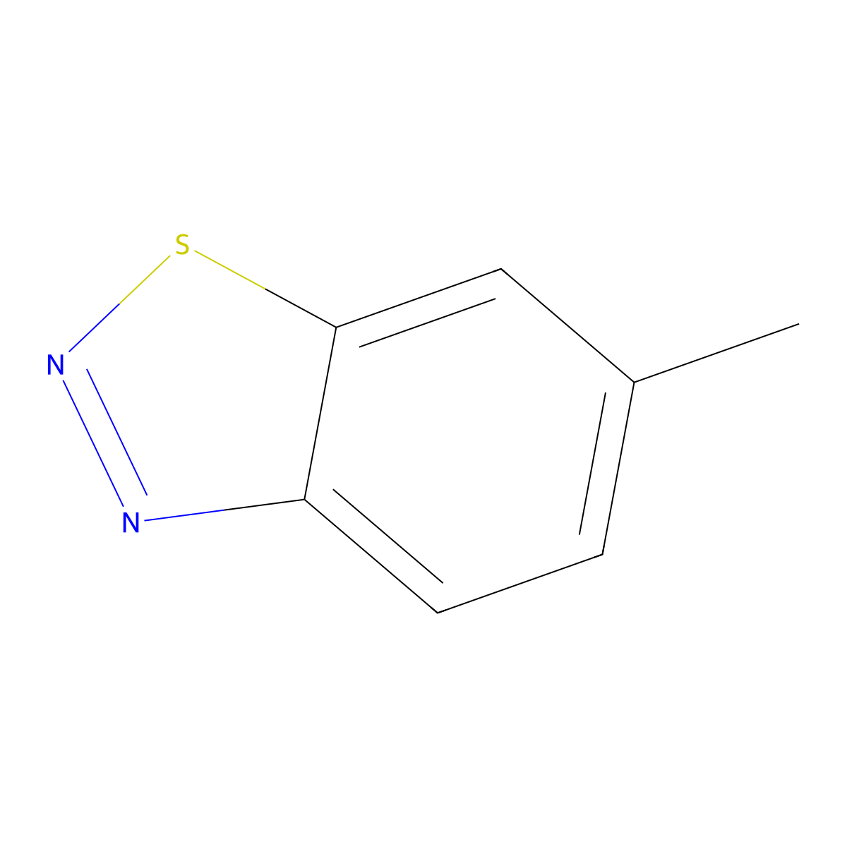 1,2,3-Benzothiadiazole, 6-methyl- molecular structure, CAS 53034-68-7