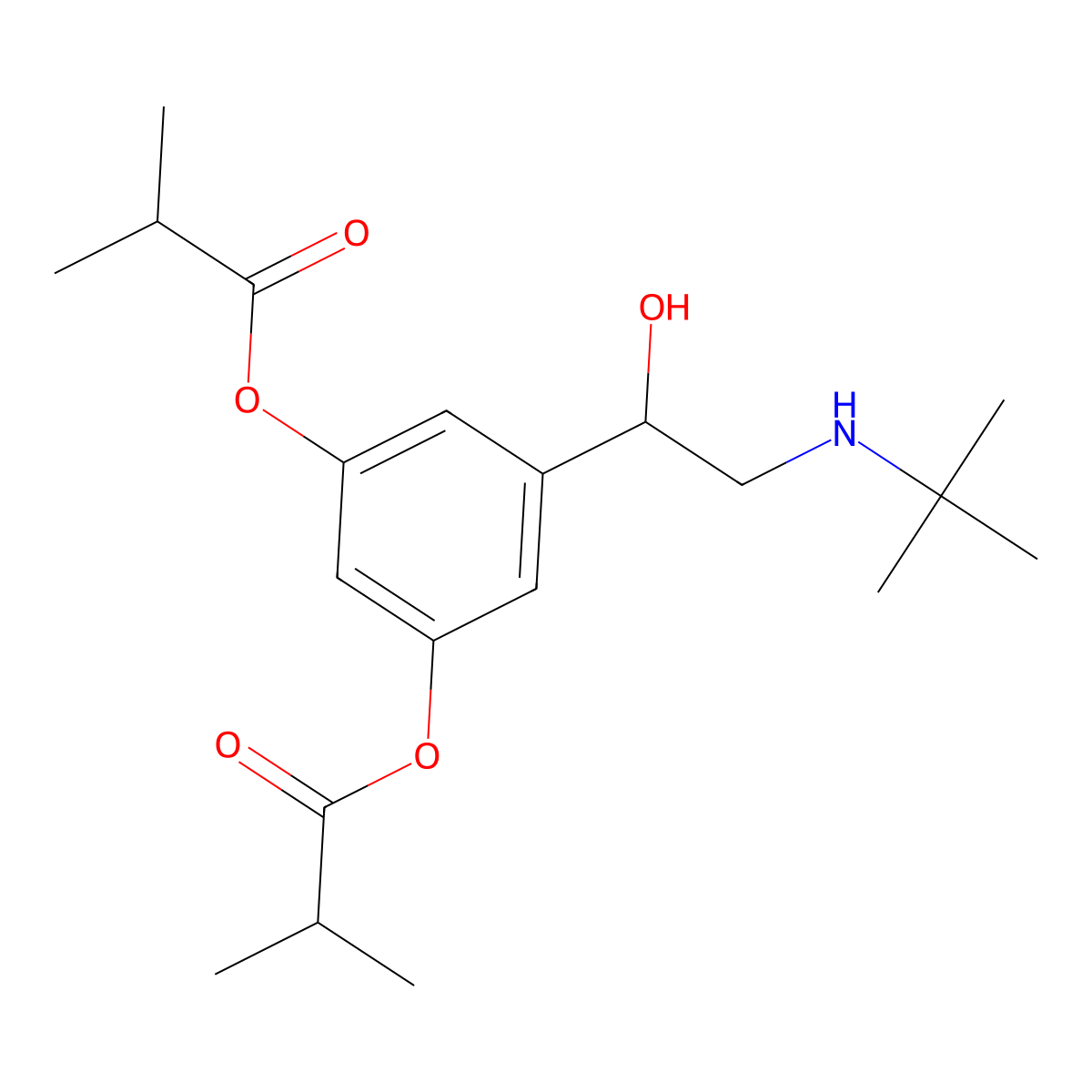 Ibuterol molecular structure, CAS 53034-85-8