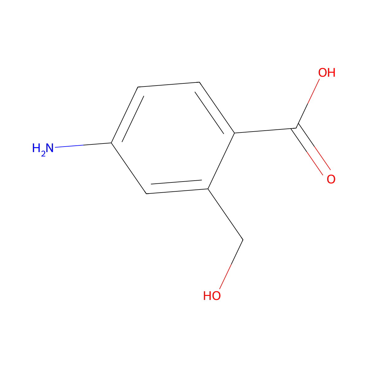4-Amino-2-(hydroxymethyl)benzoic acid molecular structure, CAS 53034-98-3