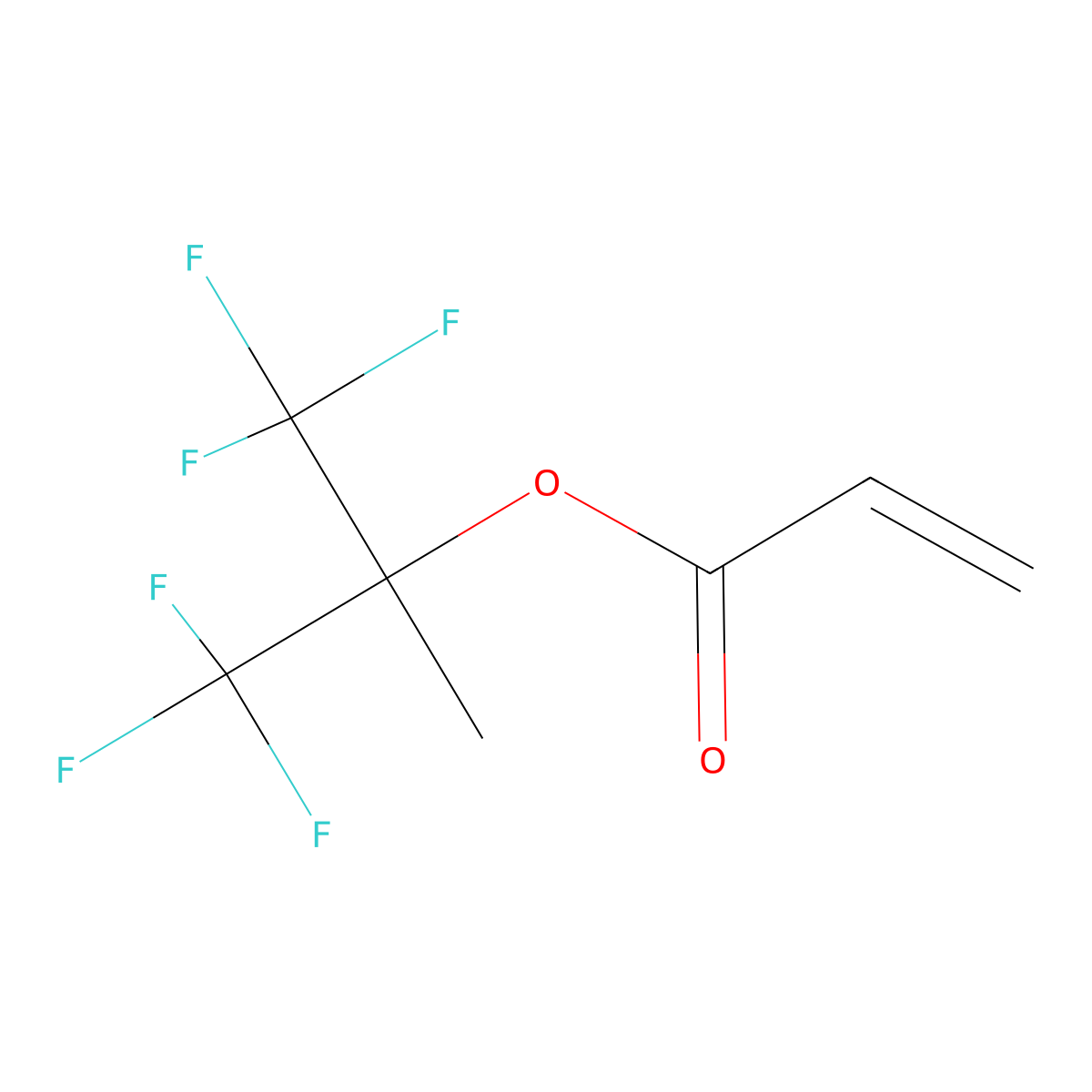 1,1,1,3,3,3-Hexafluoro-2-methylpropan-2-yl prop-2-enoate molecular structure, CAS 53038-41-8