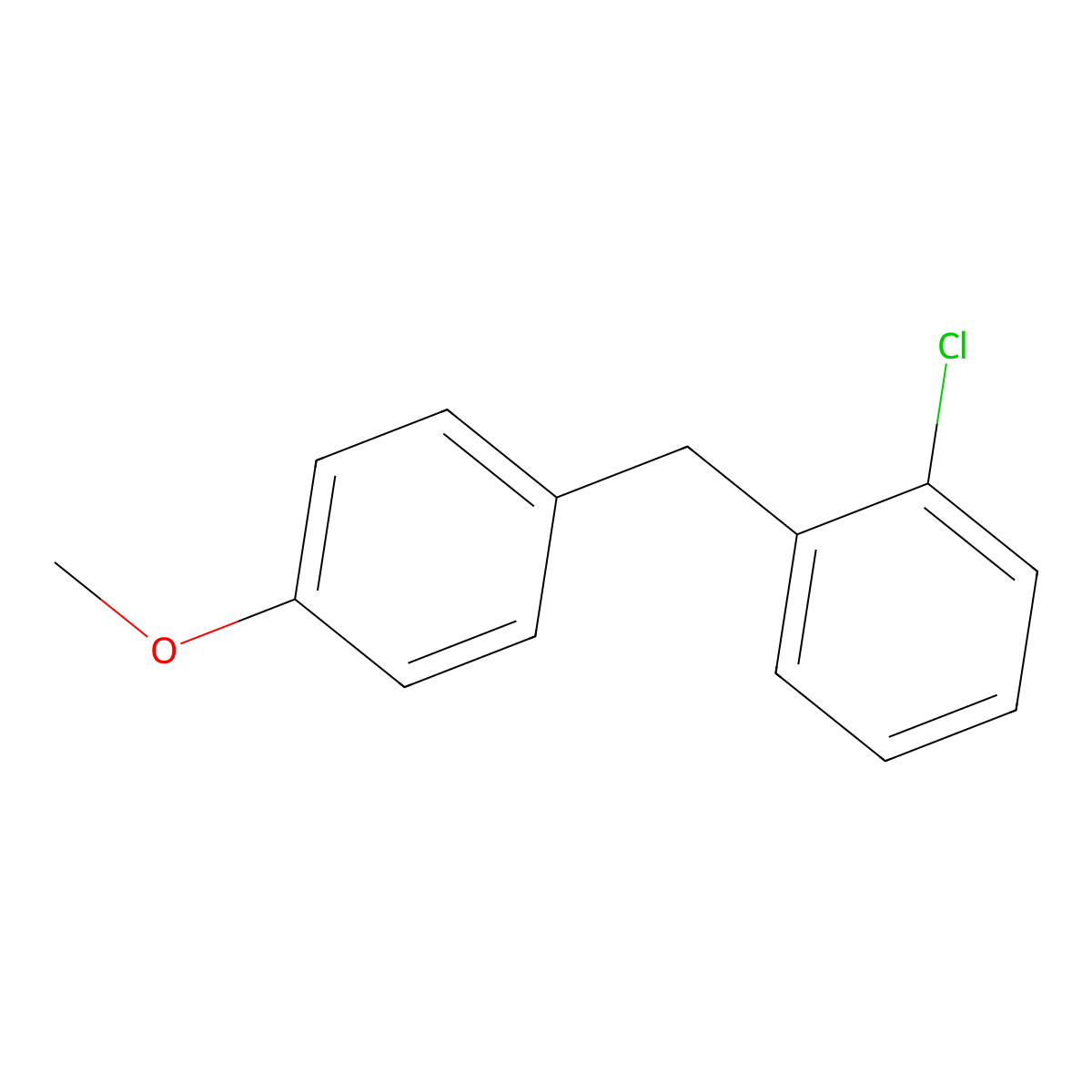 1-Chloro-2-[(4-methoxyphenyl)methyl]benzene molecular structure, CAS 53039-46-6