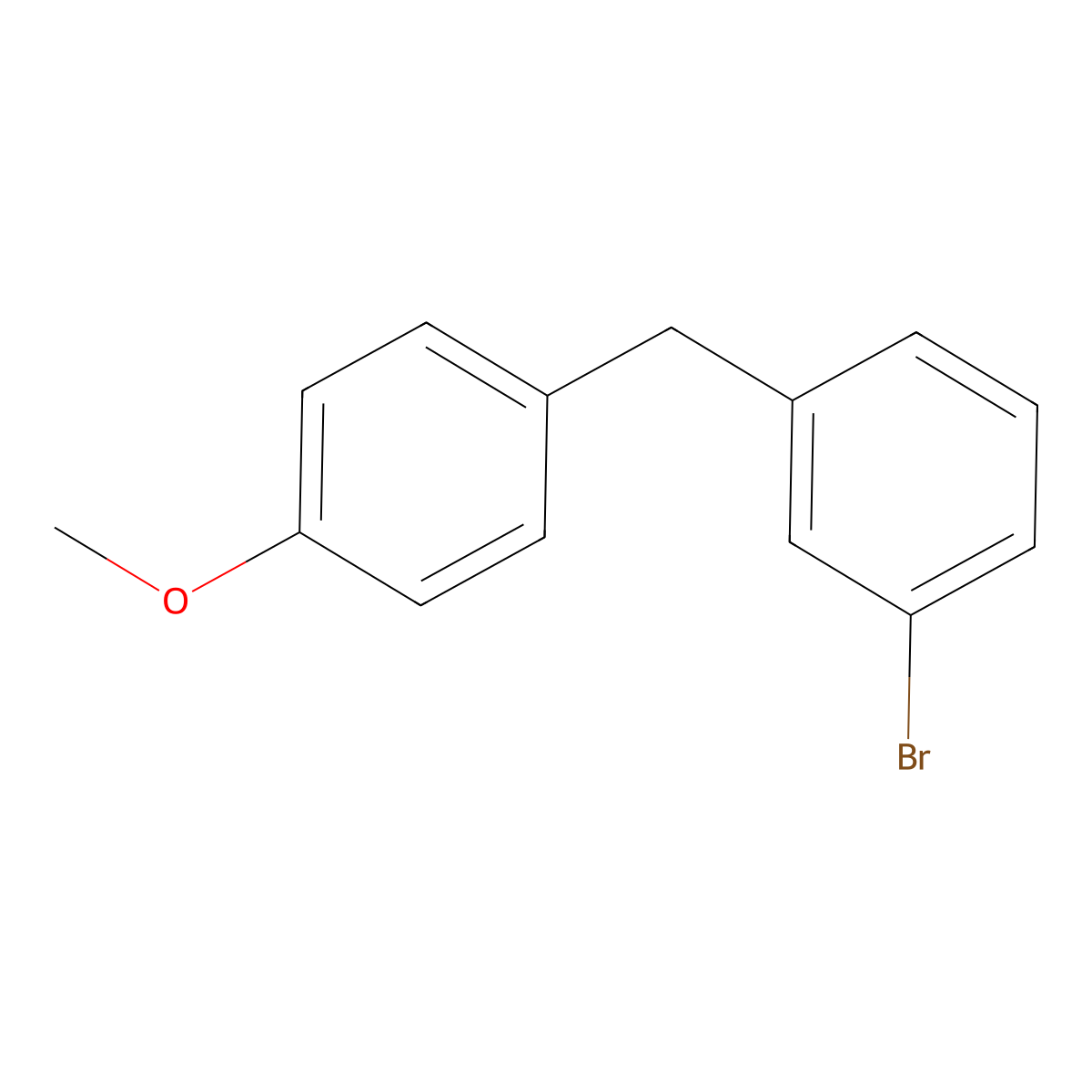 1-Bromo-3-(4-methoxybenzyl)benzene molecular structure, CAS 53039-49-9