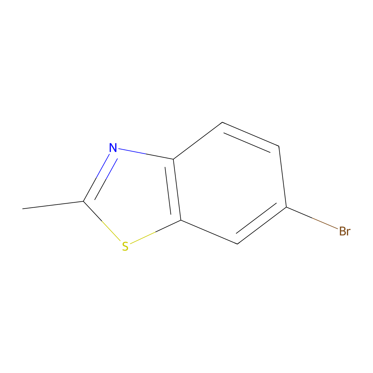 Benzothiazole, 6-bromo-2-methyl- molecular structure, CAS 5304-21-2