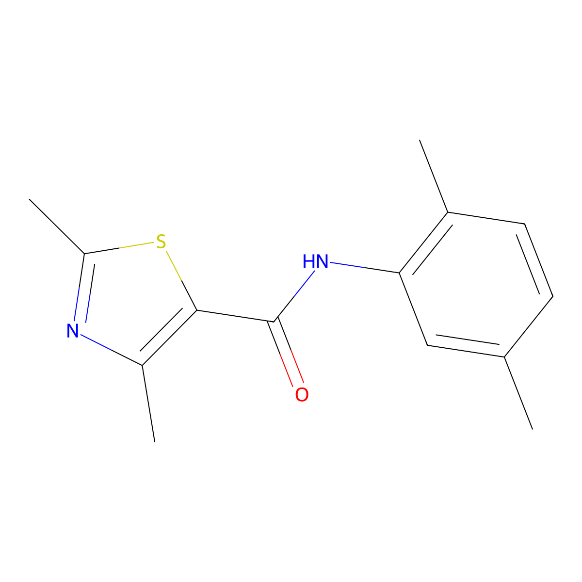 N-(2,5-dimethylphenyl)-2,4-dimethyl-1,3-thiazole-5-carboxamide molecular structure, CAS 53040-21-4