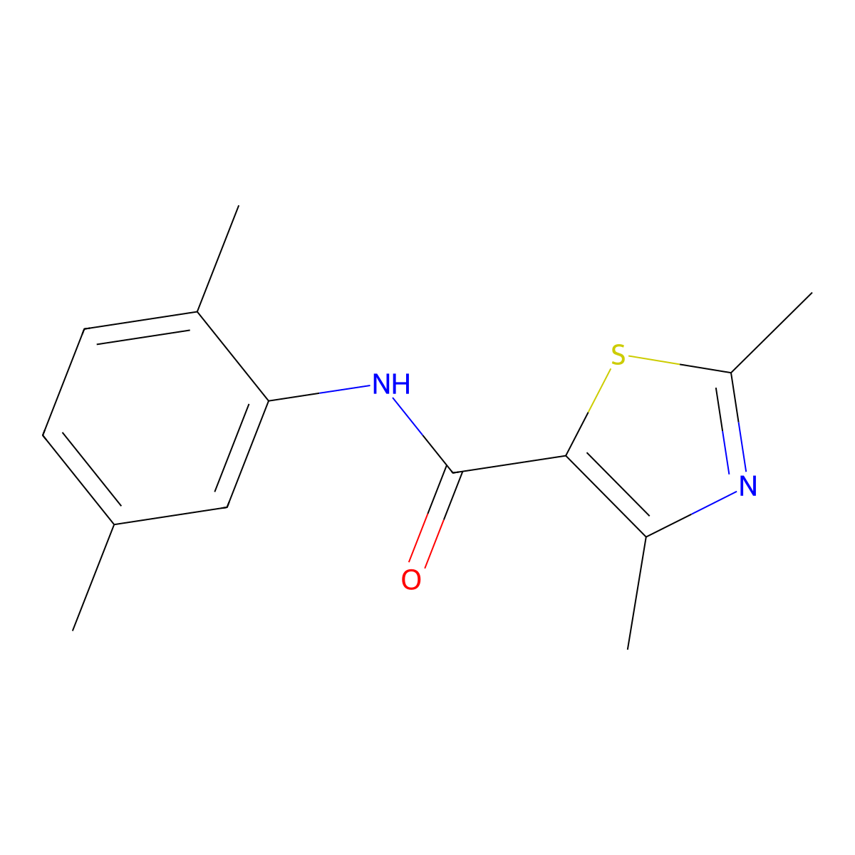 N-(2,5-dimethylphenyl)-2,4-dimethyl-1,3-thiazole-5-carboxamide molecular structure, CAS 53040-21-4