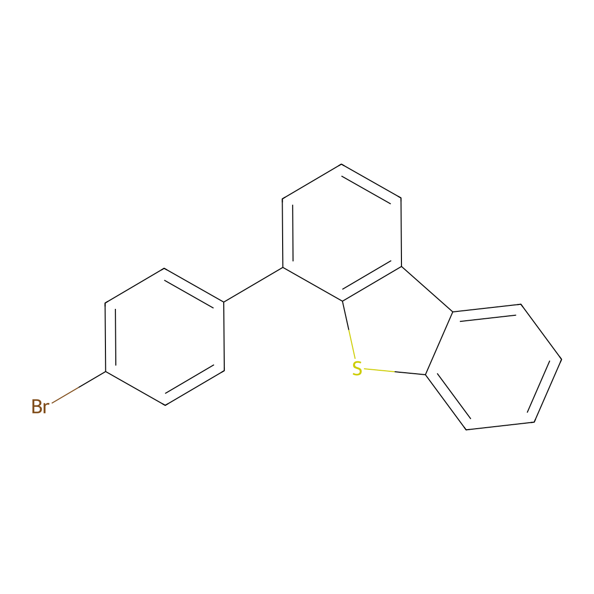 4-(4-Bromophenyl)dibenzothiophene molecular structure, CAS 530402-77-8