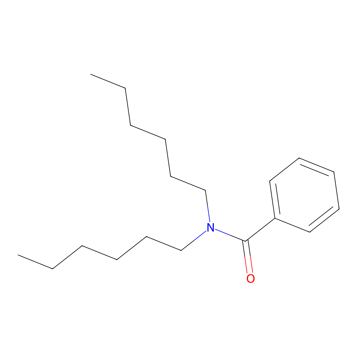 N,N-dihexylbenzamide molecular structure, CAS 53044-17-0