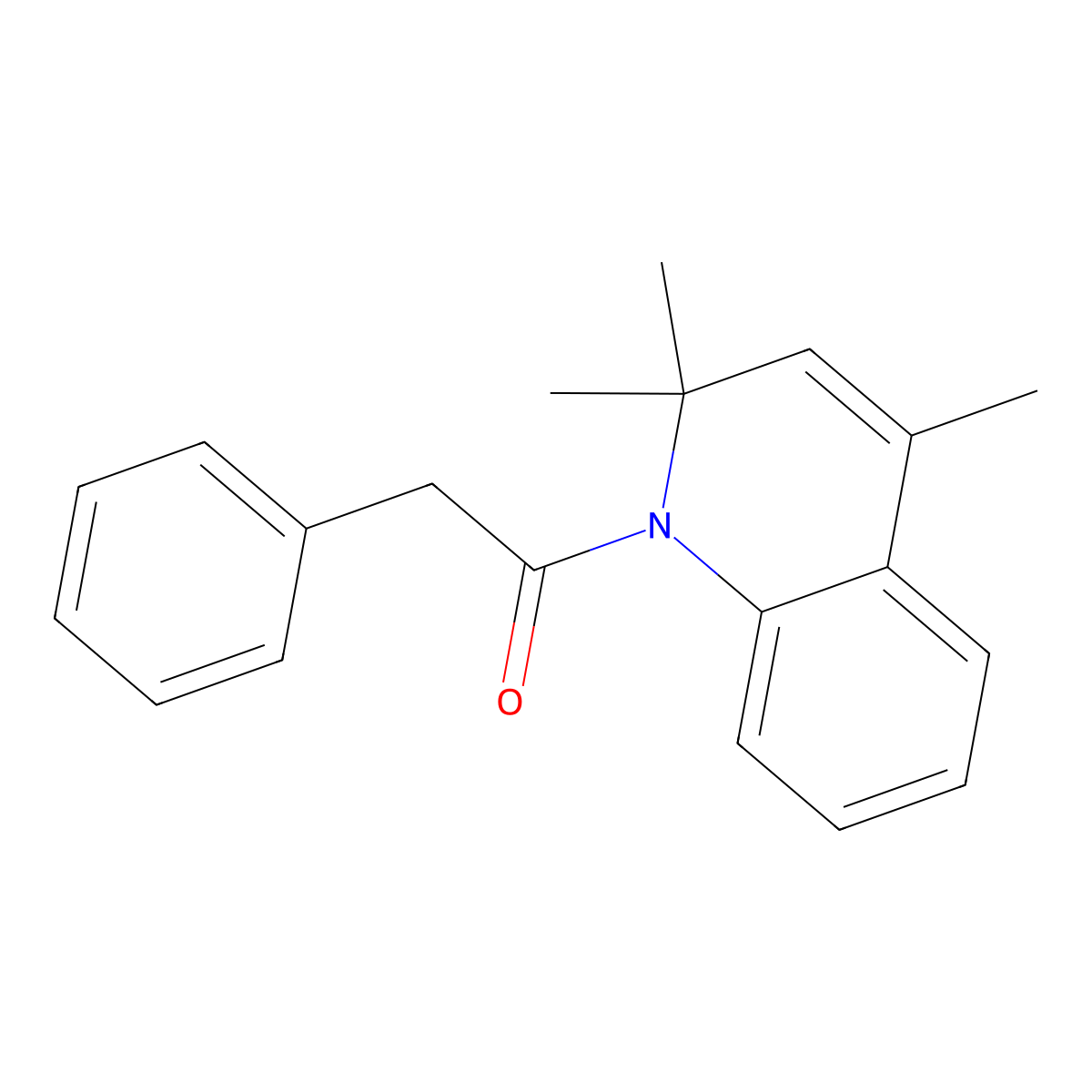 2,2,4-Trimethyl-1-(phenylacetyl)-1,2-dihydroquinoline molecular structure, CAS 5305-22-6