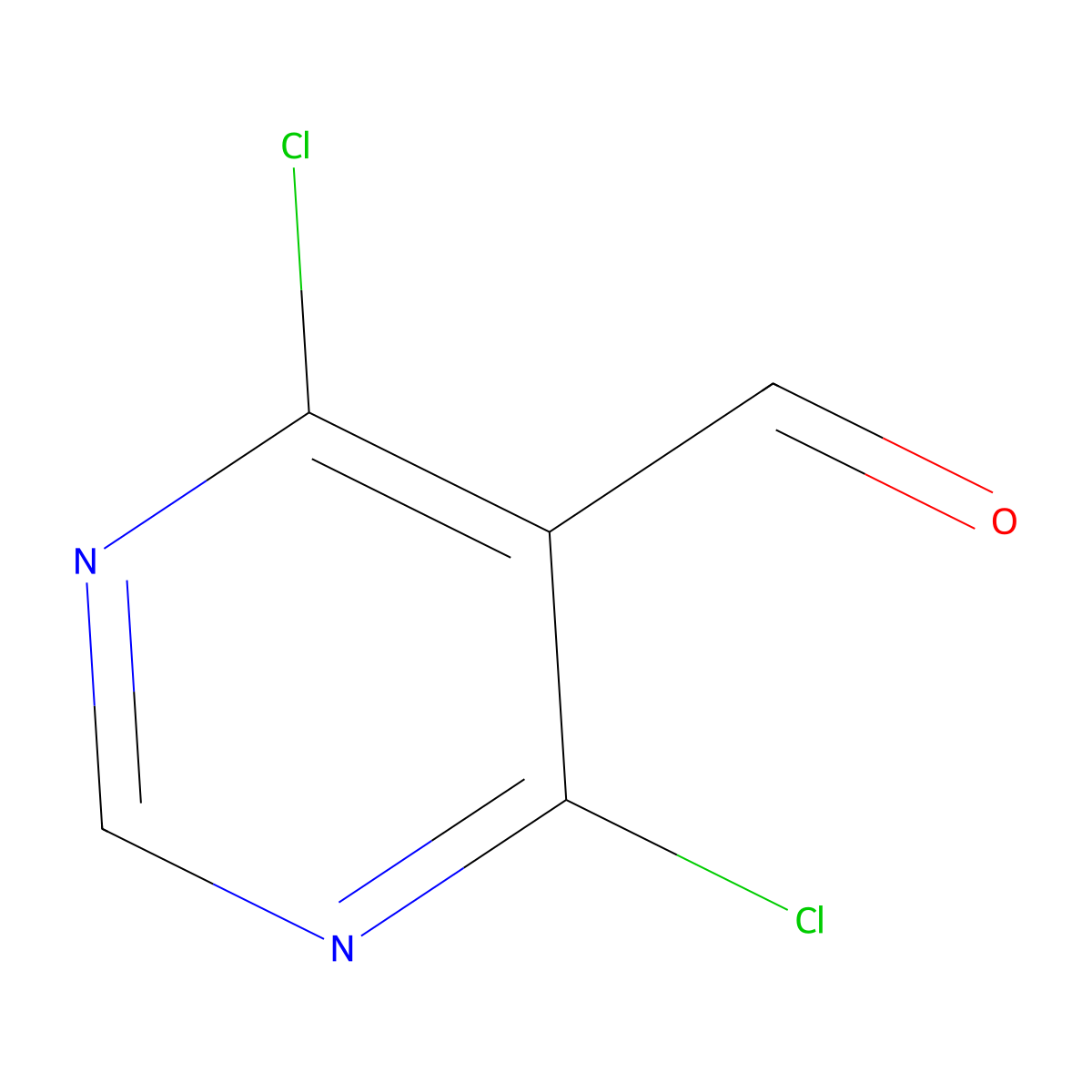 4,6-Dichloro-5-pyrimidinecarbaldehyde molecular structure, CAS 5305-40-8