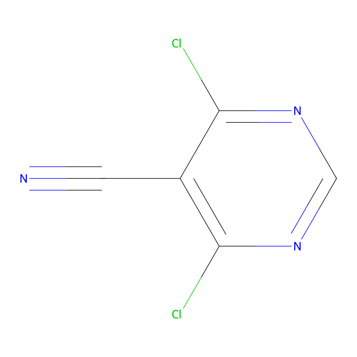 4,6-Dichloropyrimidine-5-carbonitrile molecular structure, CAS 5305-45-3