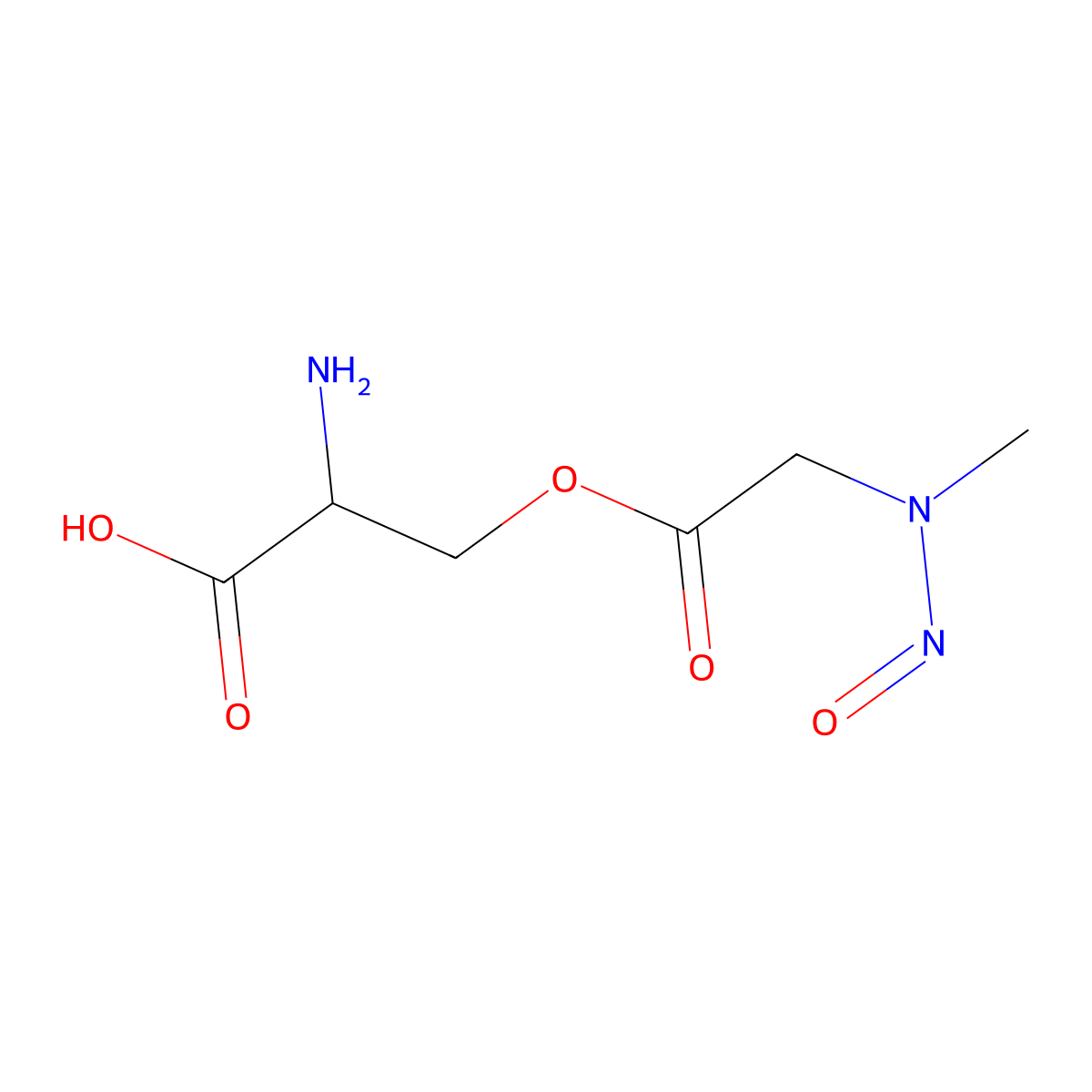 O-(N-Nitrososarcosyl)-L-serine molecular structure, CAS 53051-16-4
