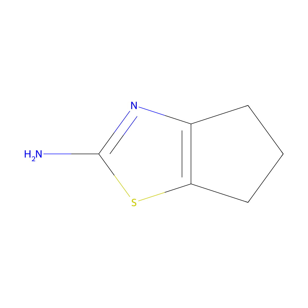 3,4,5,6-Tetrahydro-2H-cyclopenta(d)(1,3)thiazol-2-imine molecular structure, CAS 53051-97-1