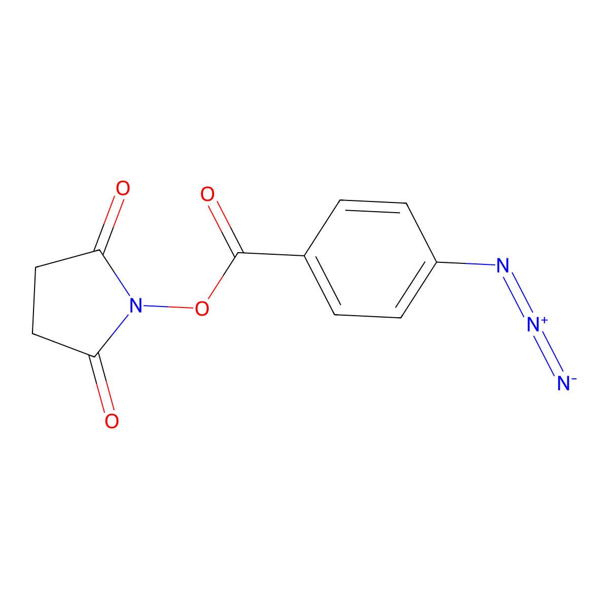Hydroxysuccinimidyl-4-azidobenzoate molecular structure, CAS 53053-08-0