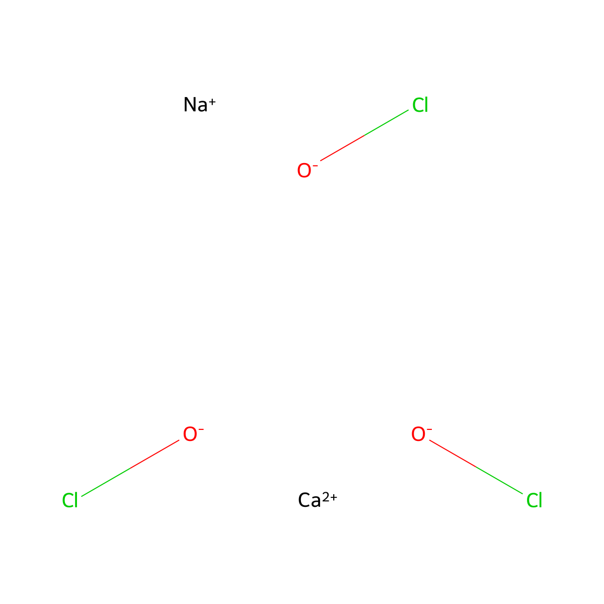 Hypochlorous acid, calcium sodium salt (3:1:1) molecular structure, CAS 53053-57-9