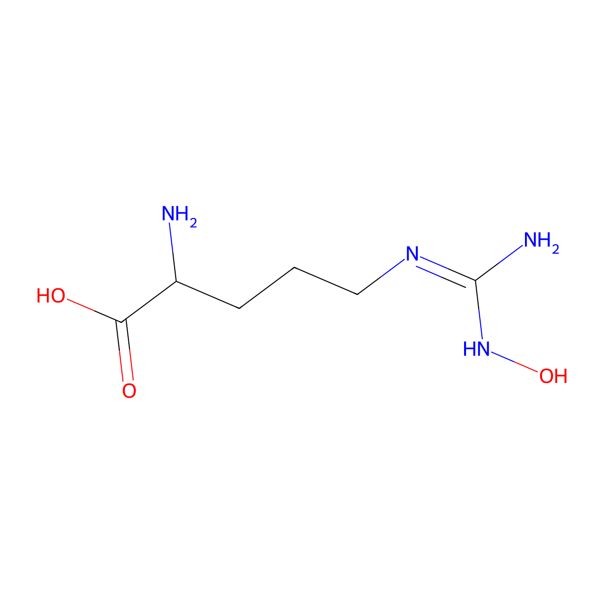 Nomega-Hydroxy-L-arginine molecular structure, CAS 53054-07-2