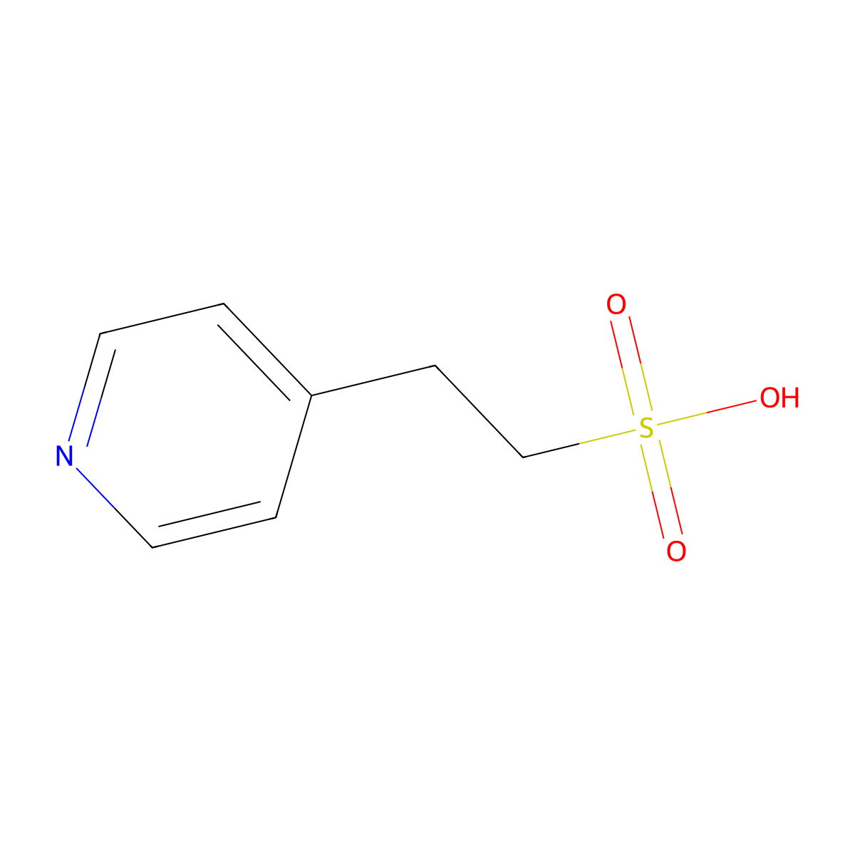 4-Pyridineethanesulfonic acid molecular structure, CAS 53054-76-5