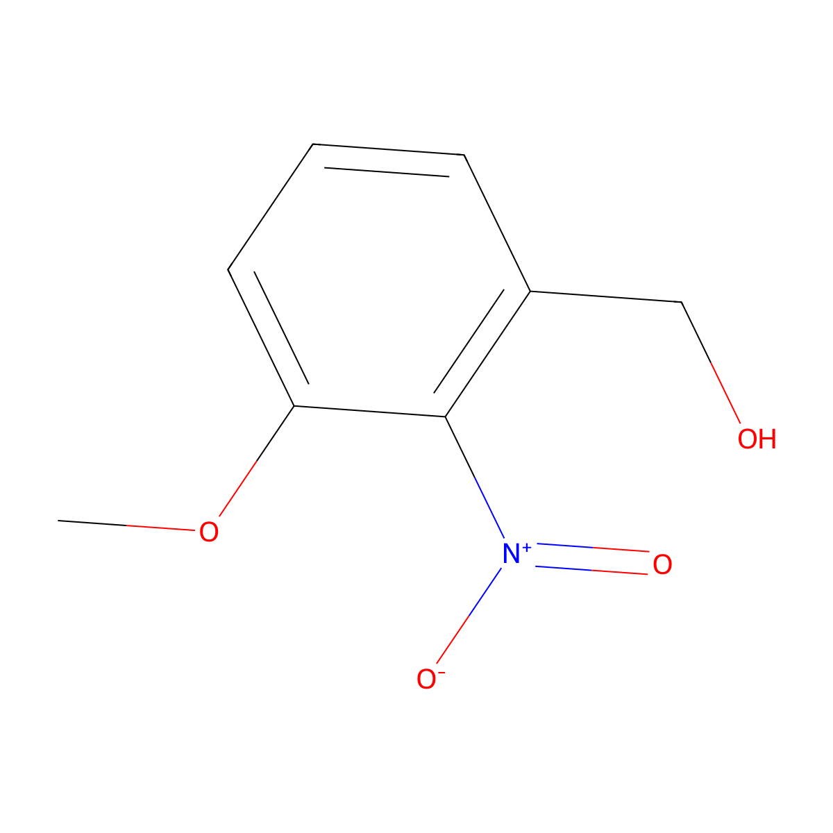 (3-Methoxy-2-nitrophenyl)methanol molecular structure, CAS 53055-04-2