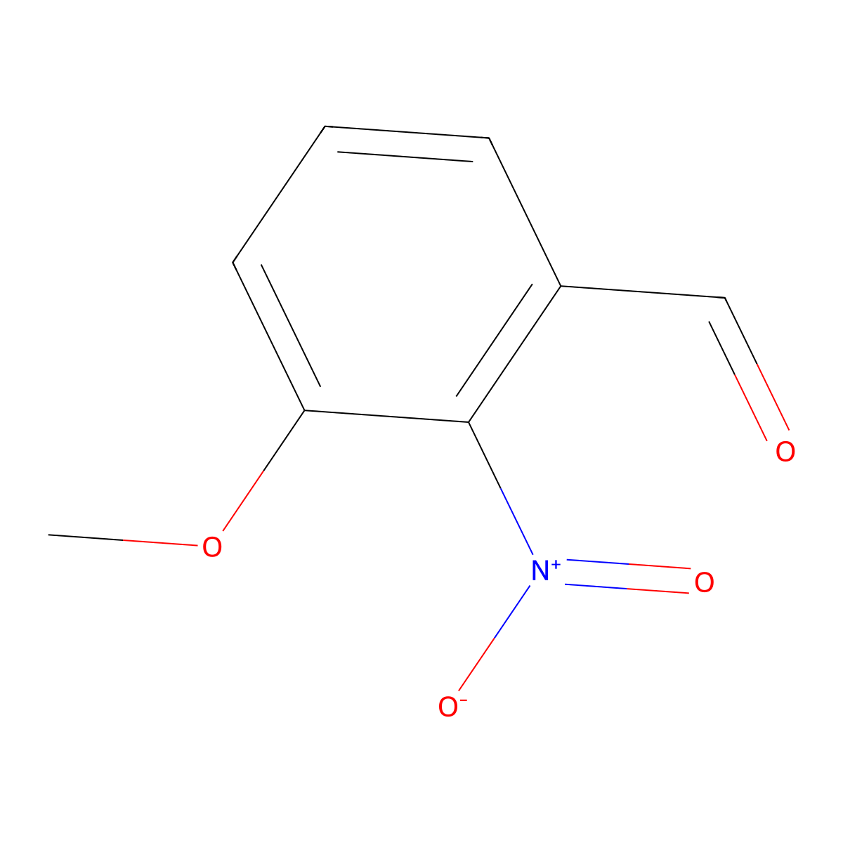 3-Methoxy-2-nitrobenzaldehyde molecular structure, CAS 53055-05-3