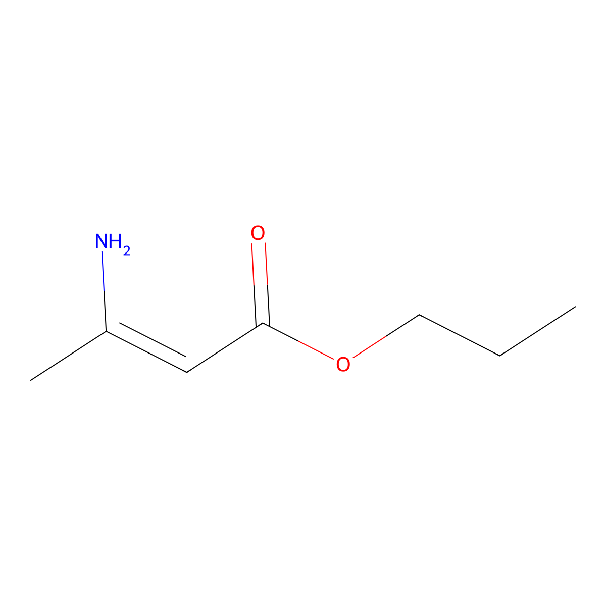 Propyl 3-aminobut-2-enoate molecular structure, CAS 53055-18-8