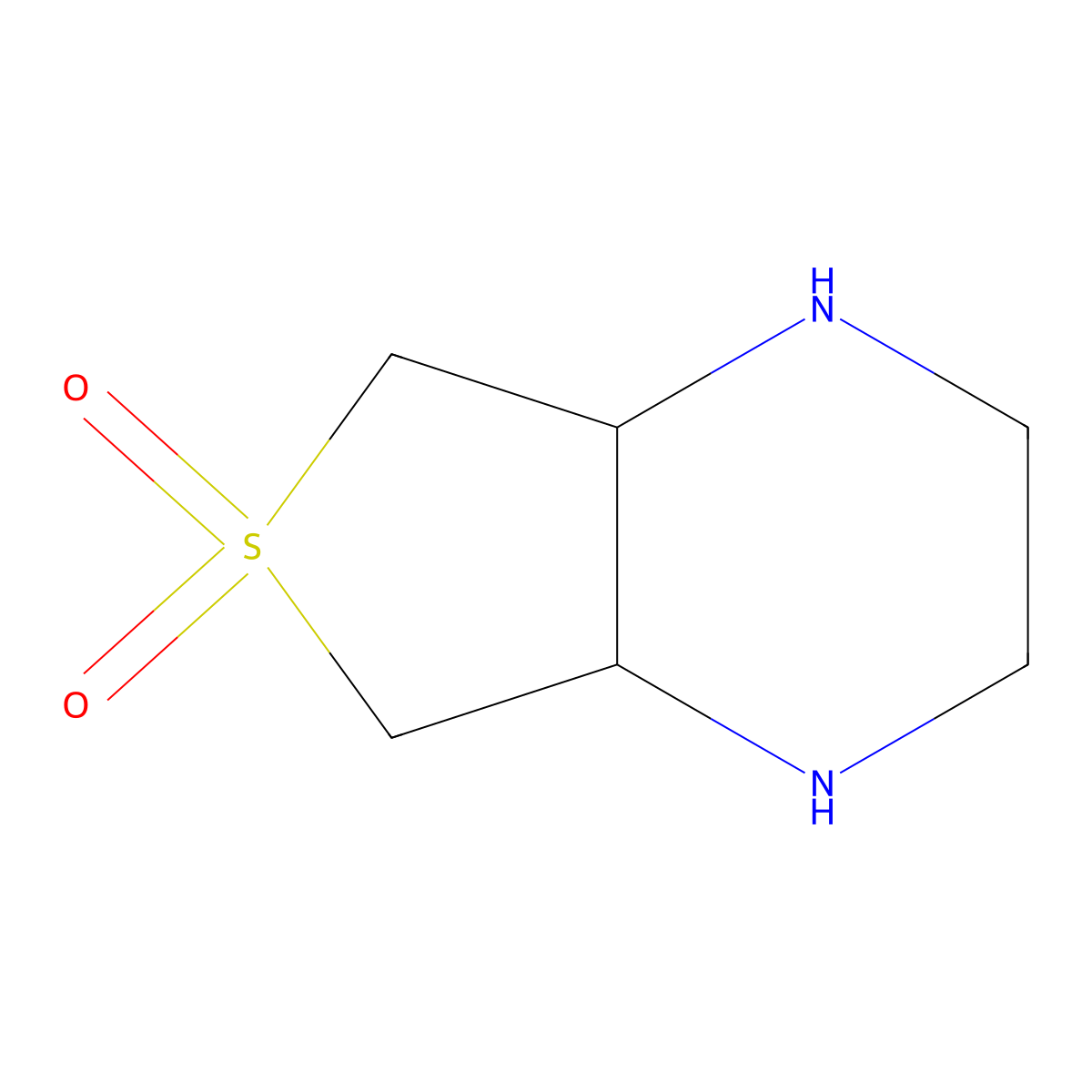 Octahydrothieno[3,4-b]pyrazine 6,6-dioxide molecular structure, CAS 53056-91-0